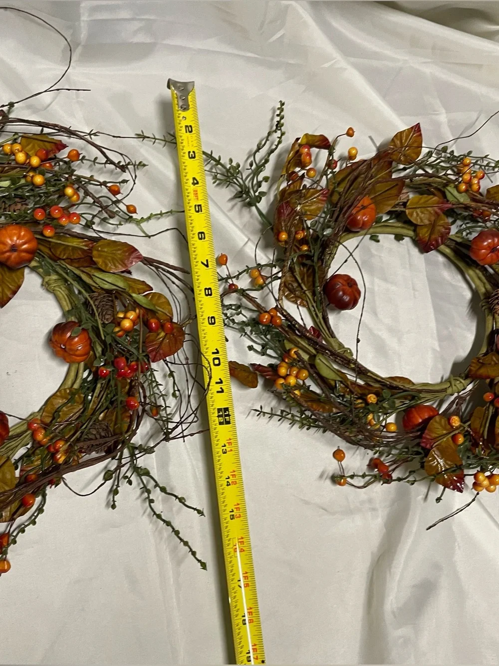 Autumn Pumpkin Berry Wreaths - Home Holiday Set of 2